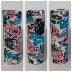 Yellowstone RIP Collage 20oz Skinny Tumbler